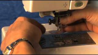 Janome Free Motion Quilt Foot Set Video Free Motion Channel Quilting With The Clear View Foot [upl. by Revell]