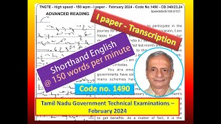 Video Dictation  Shorthand English 150 words per minute [upl. by Riess]