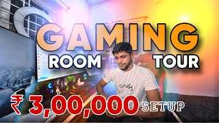 GAMING ROOM TOUR  300000 SETUP bgmi markman gamingroom [upl. by Arbmik]