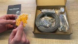 40m Drahtseil CGBOOM 304 Edelstahl Drahtseil Spanndraht Stahlseil Ummantelt Unboxing und Anleitung [upl. by Thilde]