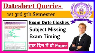 🔥Du sol Datesheet issue Resolved l 1st 3rd 5th Semester Datesheet Queries 2024 l dusol [upl. by Bendicta]