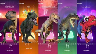 Albertosaurus vs TRex vs Gigantosaurus vs Allosaurus vs TRex Spiderman 3 [upl. by Anitsuga784]