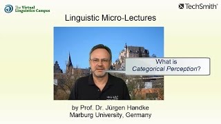 PHO010  Linguistic MicroLectures Categorical Perception [upl. by Aliza233]