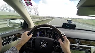 VW Volkswagen Phaeton 30 V6 TDI Autobahn Test Drive No Speed Limit Top Speed [upl. by Rhpotsirhc]