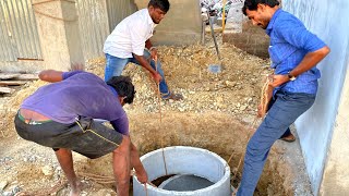 SepticTank Construction TechnologyReady Made Circular Cement Septic Tank Perfectly Installation [upl. by Bronson324]