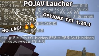 OPTIONS TXT 1201 NOLAGG 🔥 POJAV LAUCHER  ALL RENDERR 😱 [upl. by Ecinev]