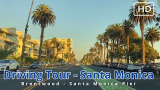 Brentwood X Santa Monica  Driving Tour  HD 2024 sped up 2x [upl. by Nayarb]