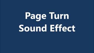 Page Turn Sound Effect [upl. by Guidotti]