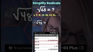 Do This To Simplify Square Roots algebra squareroot squareroottricks [upl. by Jolenta]