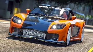 HANS VEILSIDE MAZDA RX7 FROM FAST AND FURIOUS TOKYO DRIFT  Mazda RX7  Chase Me GTA V [upl. by Roee422]