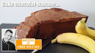 Cake banane chocolat  Recette par Chef Sylvain [upl. by Karli]