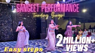 Sangeet Dance by Grooms Sisters  Nach de ne saare  Badhai ho sangeet dance dancevideo [upl. by Necaj]