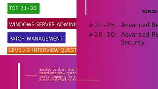 Windows Patch Management L3 Interview Questions and Answers  IT Job Preparation Part3 [upl. by Caitrin]