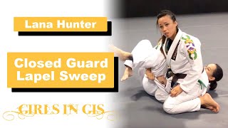 Lana Hunter teaches Closed Guard Lapel Sweep [upl. by Ameyn]