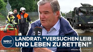 HOCHWASSER IN PFAFFENHOFEN quotWir kommen hier nicht mehr vor oder zurückquot Dramatische Lage in Bayern [upl. by Ranchod675]