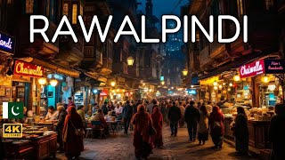 Pakistan 4K Night life in Rawalpindi  FULL Walking Tour 2024 [upl. by Asilanna]