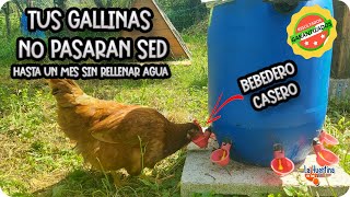 Bebedero Automático Para Gallinas Y Aves Casero  La Huertina De Toni [upl. by Ashjian]