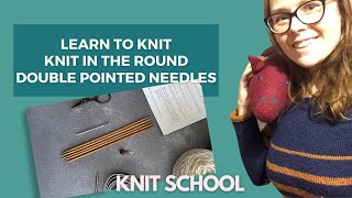 Learn to Knit Knitting in the round double pointed needles [upl. by Nilson]