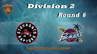 Atlasbasket  Div 2Round 6  STOVRONTO RAPTORS vs CLEVELAND PARALIERS [upl. by Salman]