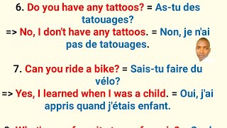 QUESTIONS amp RÉPONSES EN ANGLAIS AMÉRICAINAvec traduction Française PARTIE 1 [upl. by Leonhard511]