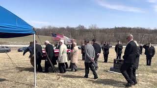 The pallbearers carrying the casket at the Arvid Andersen funeral March 29 2023 ￼ [upl. by Maxfield]