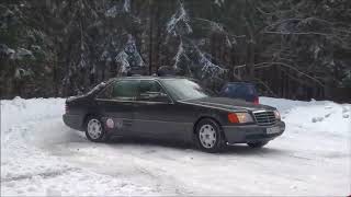 Mercedes W140 S300 winter fun [upl. by Ahseuqram]