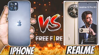 Iphone Vs Realme Gaming Test  Who Will Win  Garena Free Fire [upl. by Ecinad420]