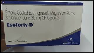 EsofortyD Capsule  Esomeprazole Magnesium amp Domperidone Capsules  Esoforty D Capsule Uses Dosage [upl. by Adneram]