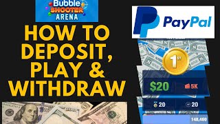 How to Deposit Play and Withdraw in Bubble Shooter  Skillz [upl. by Obla]