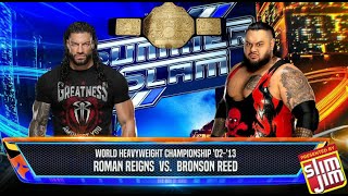 WWE2K24  World Heavyweight Championship Match  Roman Reigns vs Bronson Reed at Summer Slam [upl. by Lhadnek]