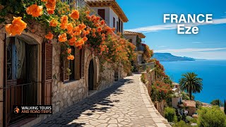 Eze France  French Village Tour of one of the Most Beautiful Villages in France  4k video walk [upl. by Noryb]