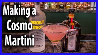 How to Make a Cosmo Martini  The Popular Cosmopolitan a Simple at Home Drink Recipe [upl. by Enaek]