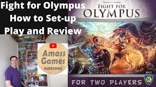 Fight for Olympus  two player board game How to setup play and review  Amass Games [upl. by Orvas171]