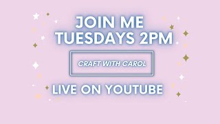 Craftalong with Carol LIVE How to make a side fun fold card [upl. by Saxela]