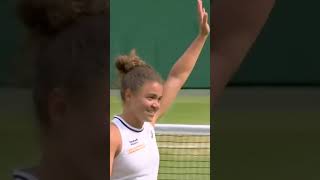 Jasmine Paolini wins the longest women’s semifinal EVER at Wimbledon 😮 StellaArtois shorts [upl. by Mundt]