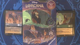 Emerald Steel Starter Deck  Lorcana Shimmering Skies [upl. by Mazurek]