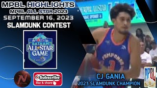 MPBL HIGHLIGHTS CJ GANIA WITH A JAM THE MPBL 2023 SLAMDUNK CHAMPION [upl. by Ralf]