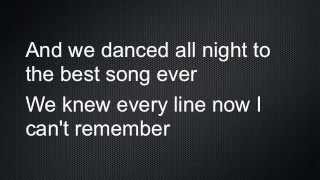 Best Song Ever Lyrics One Direction [upl. by Ayortal]