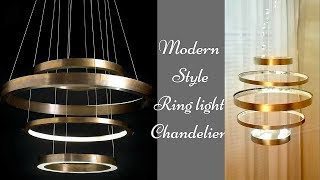 Diy Ring Chandelier Inexpensive Modern Home Decor Request from an Instagram follower [upl. by Drauode]