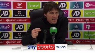 Antonio Contes press conference rant after Tottenham drew 33 with Southampton [upl. by Nodarb]