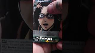 I CANT BELIEVE I PULLED THIS attackontitan aot tcgopening tcg [upl. by Germaun748]