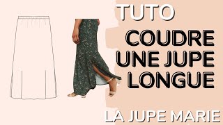 TUTO coudre une jupe longue à fente avec des poches  la jupe Marie [upl. by Issej241]