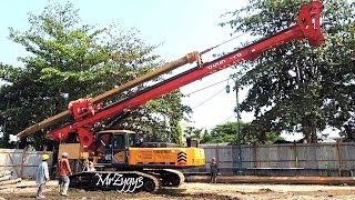 Rotary Drilling Rig Transport Mode Transform SANY SR150C [upl. by Ymmas679]