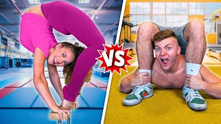 Girl vs Boy Gymnastics Challenge EXTREME [upl. by Nahbois]