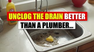 This Unclogs the Drain Better than a Plumber Banish Clogs amp Odors  Easy Drain Fix  How to cook [upl. by Ellimac]