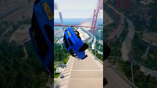 Audi RS6 vs Mega Ramp BeamNG beamngdrive beamng beamngcrashes highspeedcrashes bigspeedbumps [upl. by Fulton287]