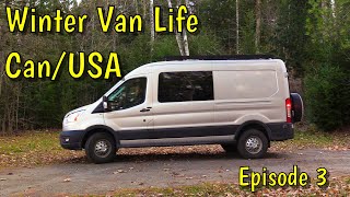 Winter Van Life SE01 EP03  Entering Maine from Canada [upl. by Alphonso]