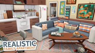 Realistic Cluttered Family Apartment  The Sims 4 Speed Build Apartment Renovation [upl. by Castle]