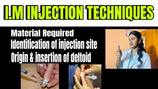 IM INJECTION TECHNIQUES💉 Deltoid muscles  easy way to insert  intramuscular injection💉🌡️ [upl. by Llerrehs]