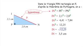 4ème  Utiliser le théorème de Pythagore pour calculer une longueur [upl. by Milah]